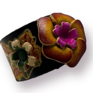 Genuine Leather Handmade Flower Bracelet